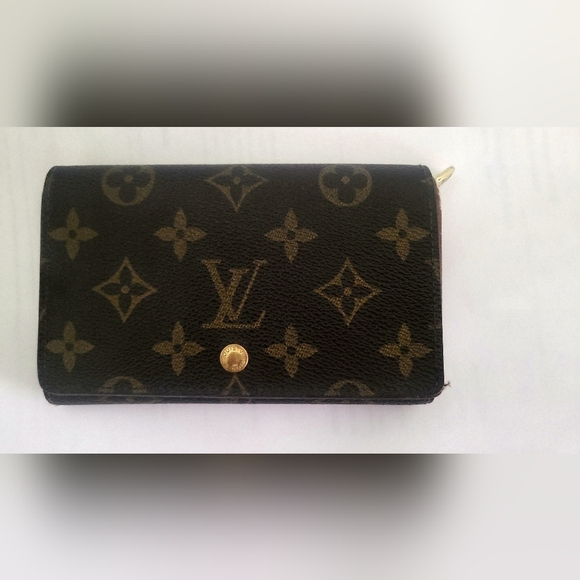 Authentic Louis Vuitton LV Monogram Coated Canvas Porte-Monnaie Tresor Wallet - Picture 2 of 8